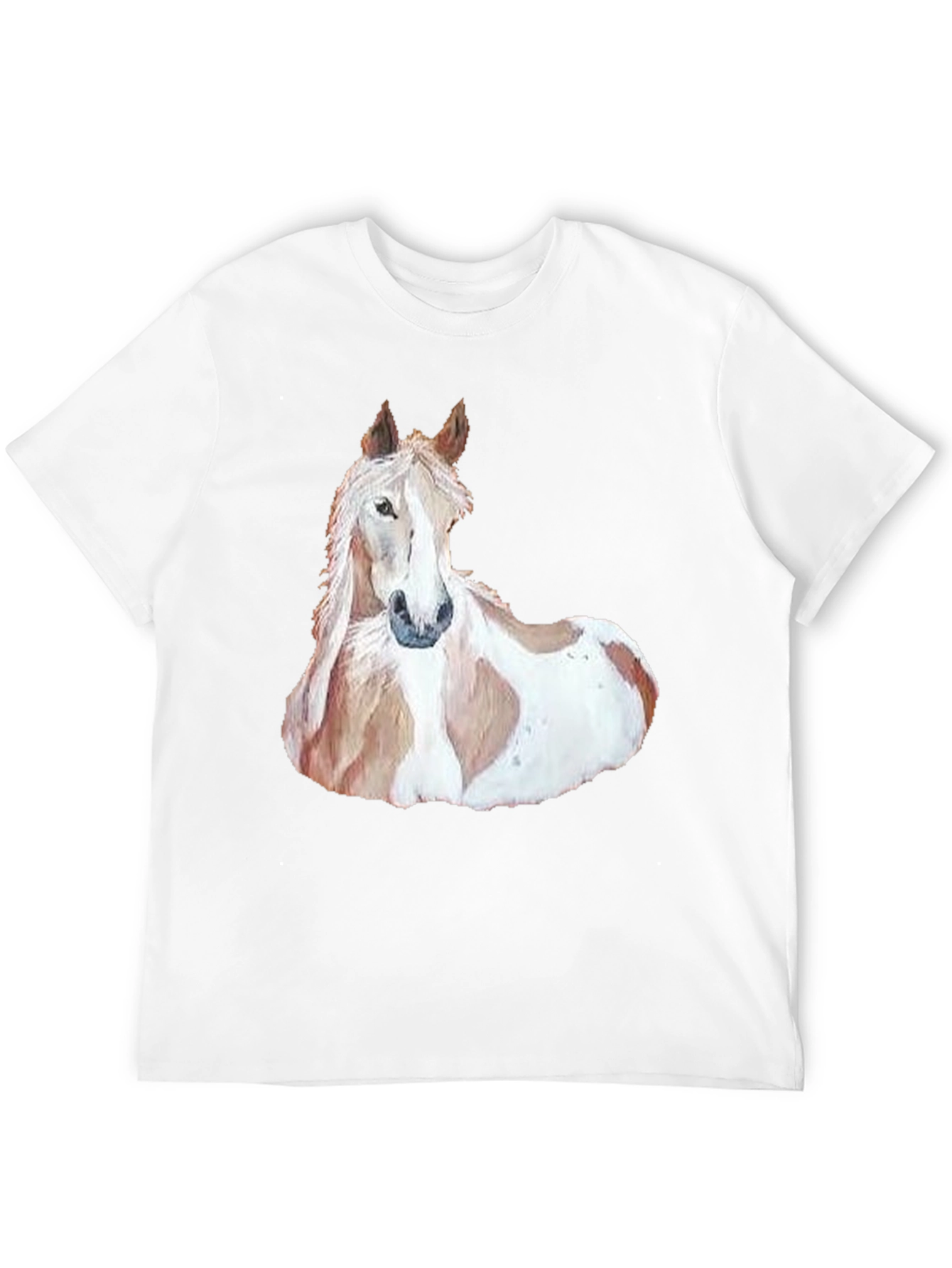 Horse Graphic Mens T-Shirt - Black Casual Style