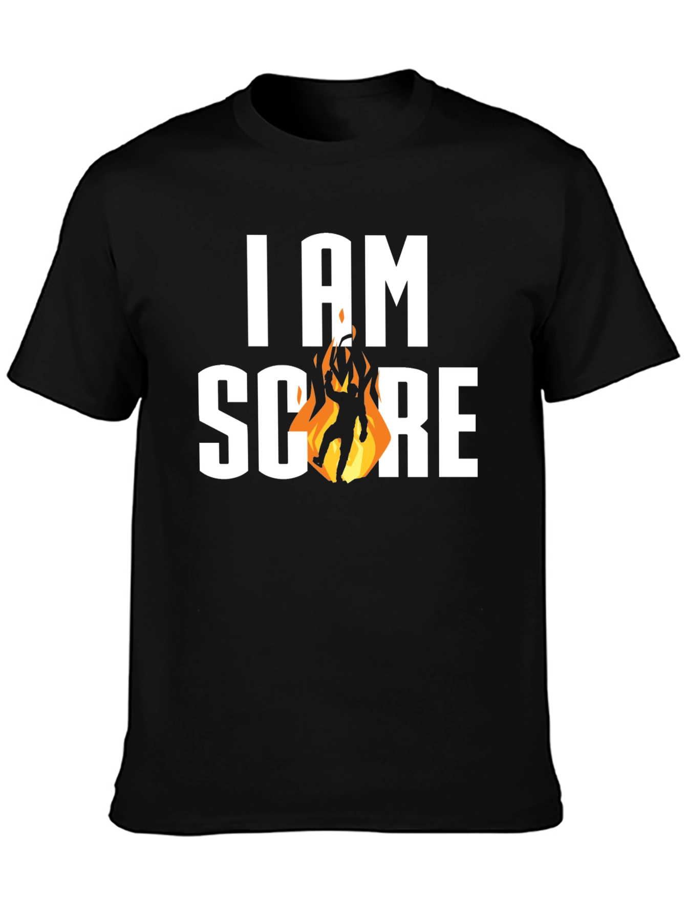 I Am On Fire T-Shirt - Black Cotton Tee