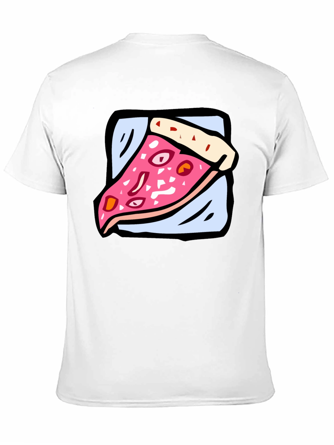 Pizza Slice Graphic Tee - Cartoon Food T-Shirt