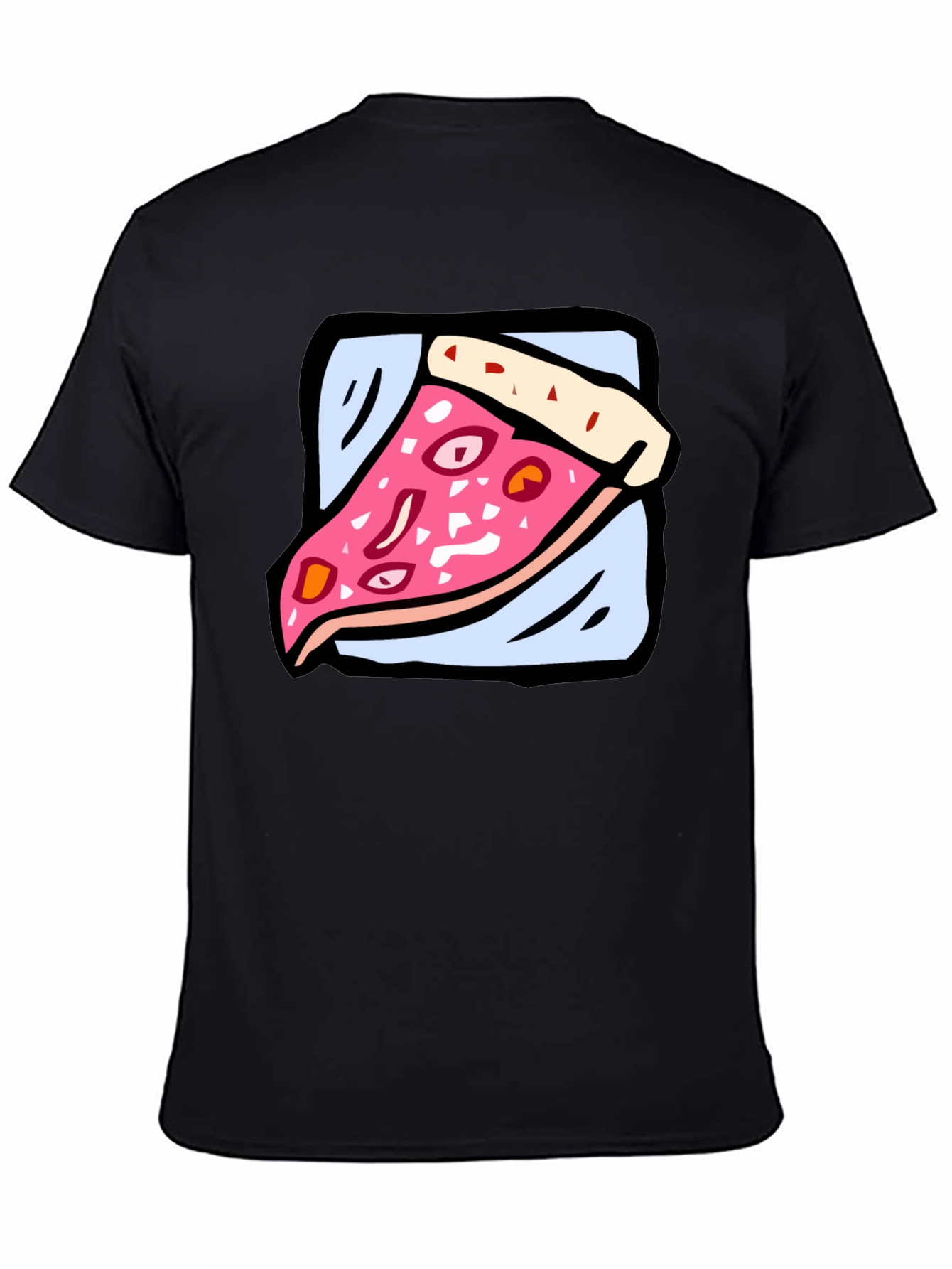 Pizza Slice Graphic Tee - Cartoon Food T-Shirt
