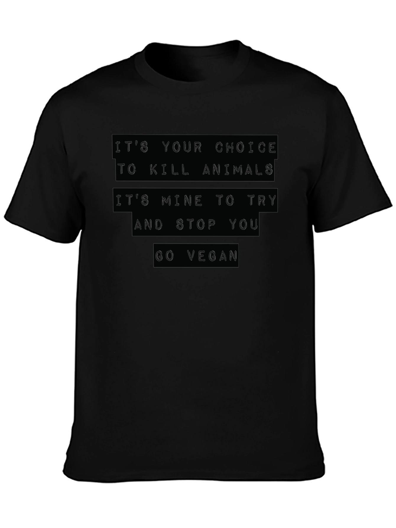 Vegan Choice Black T-Shirt - Animal Rights