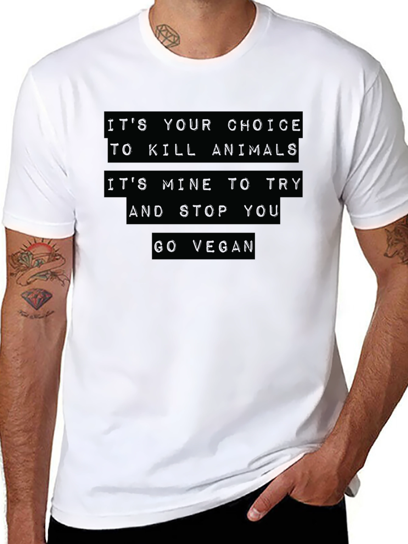 Vegan Choice Black T-Shirt - Animal Rights