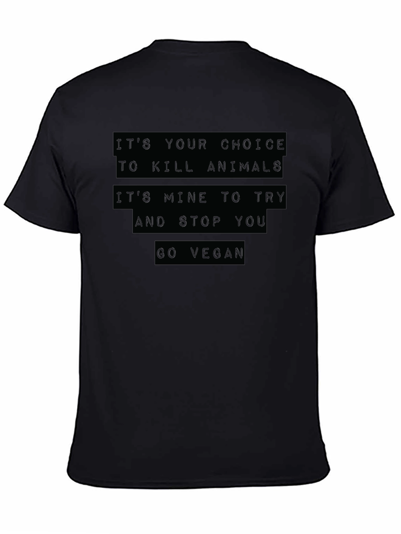 Vegan Choice Black T-Shirt - Animal Rights