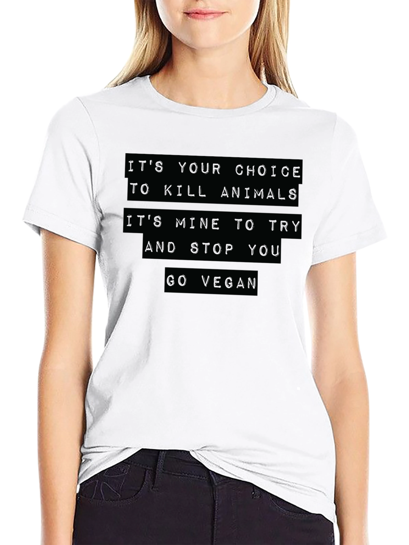 Vegan Choice Black T-Shirt - Animal Rights