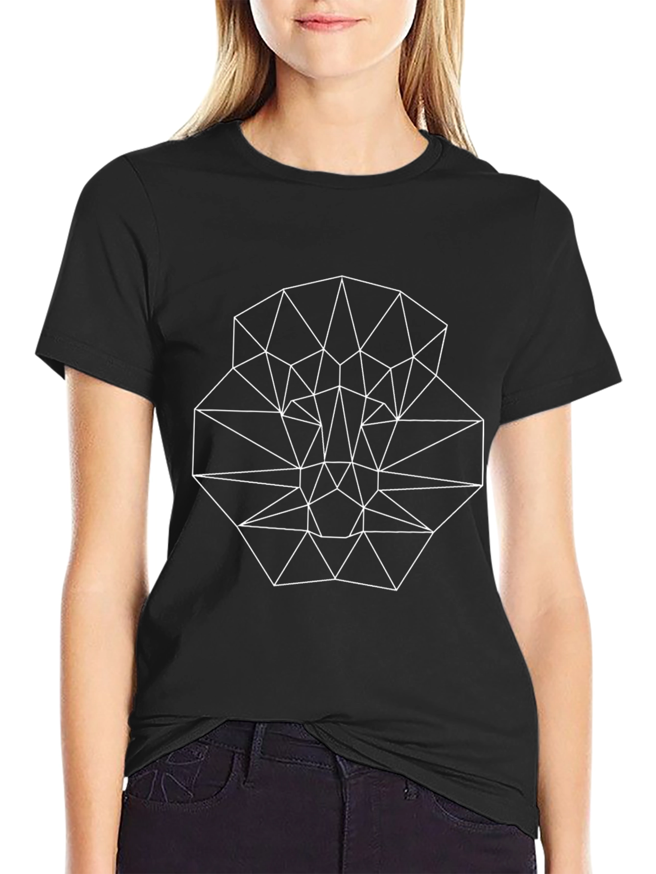 Geometric Prism Tee - Modern Black T-Shirt