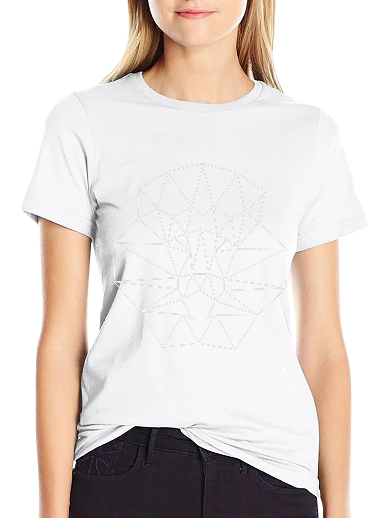 Geometric Prism Tee - Modern Black T-Shirt