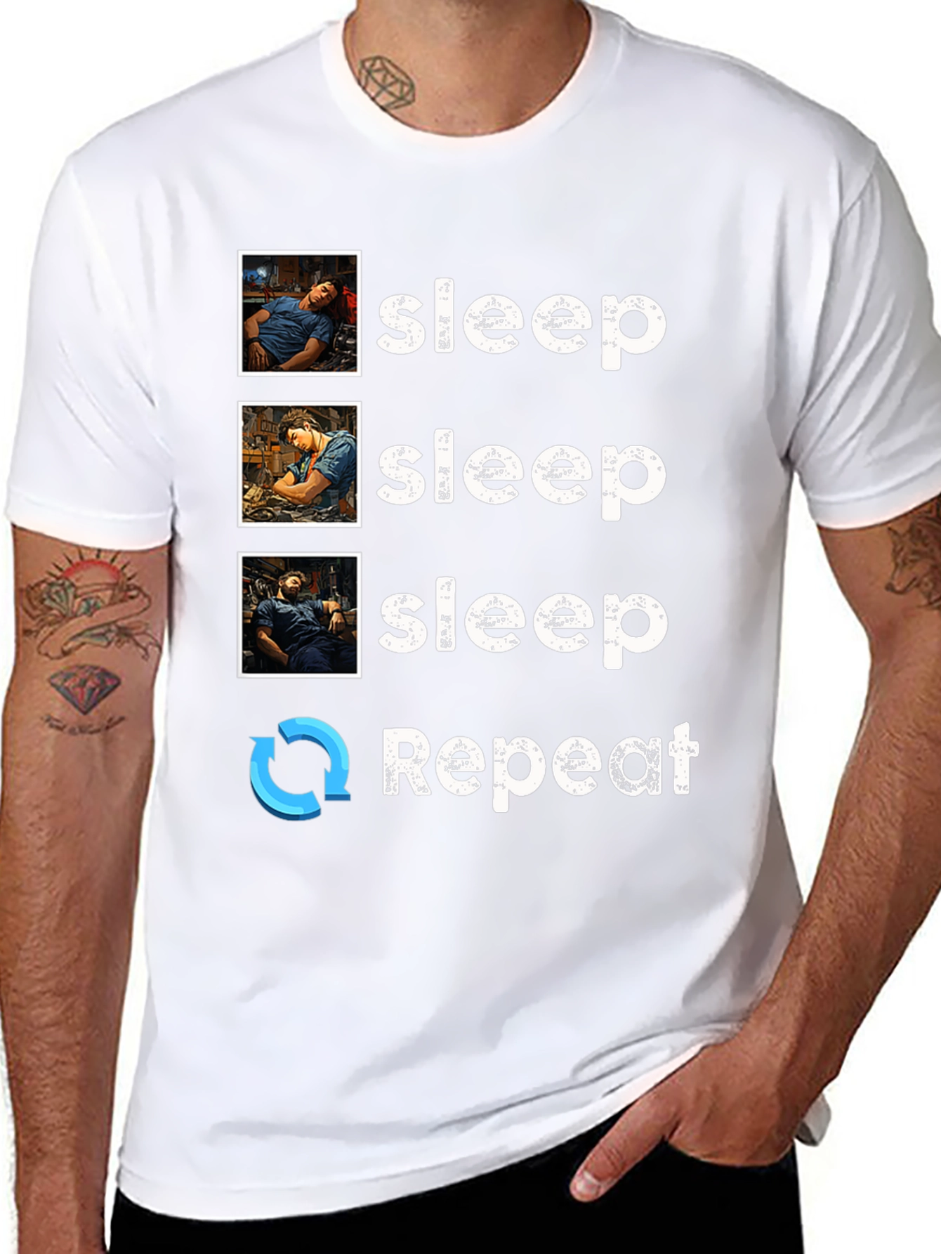 Sleep Technician T-Shirt - Sleep Repeat