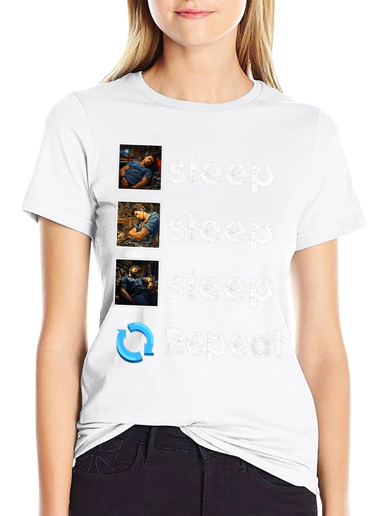Sleep Technician T-Shirt - Sleep Repeat