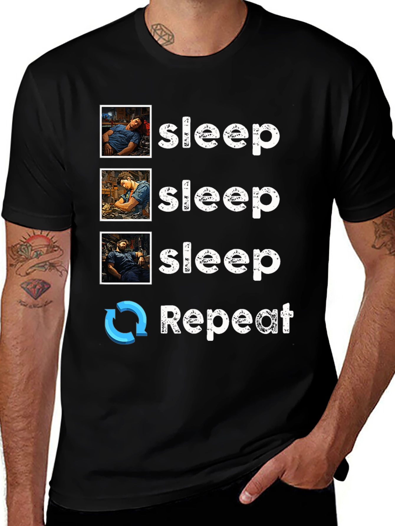 Sleep Technician T-Shirt - Sleep Repeat