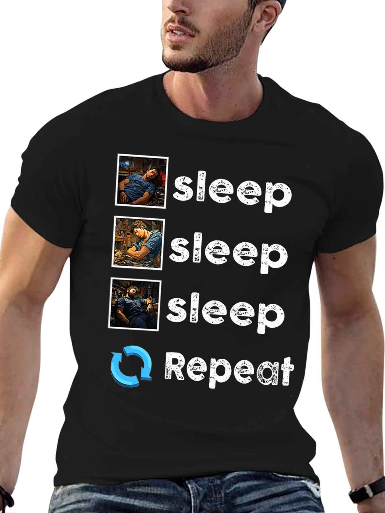 Sleep Technician T-Shirt - Sleep Repeat