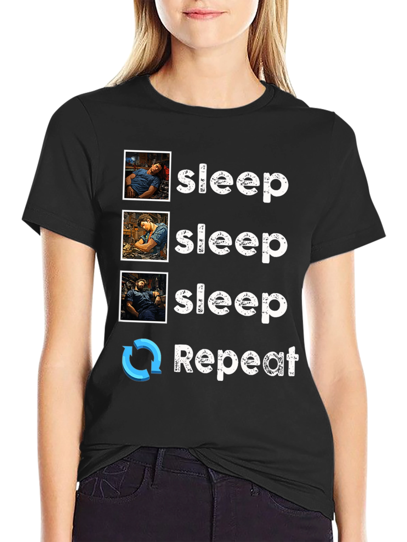 Sleep Technician T-Shirt - Sleep Repeat