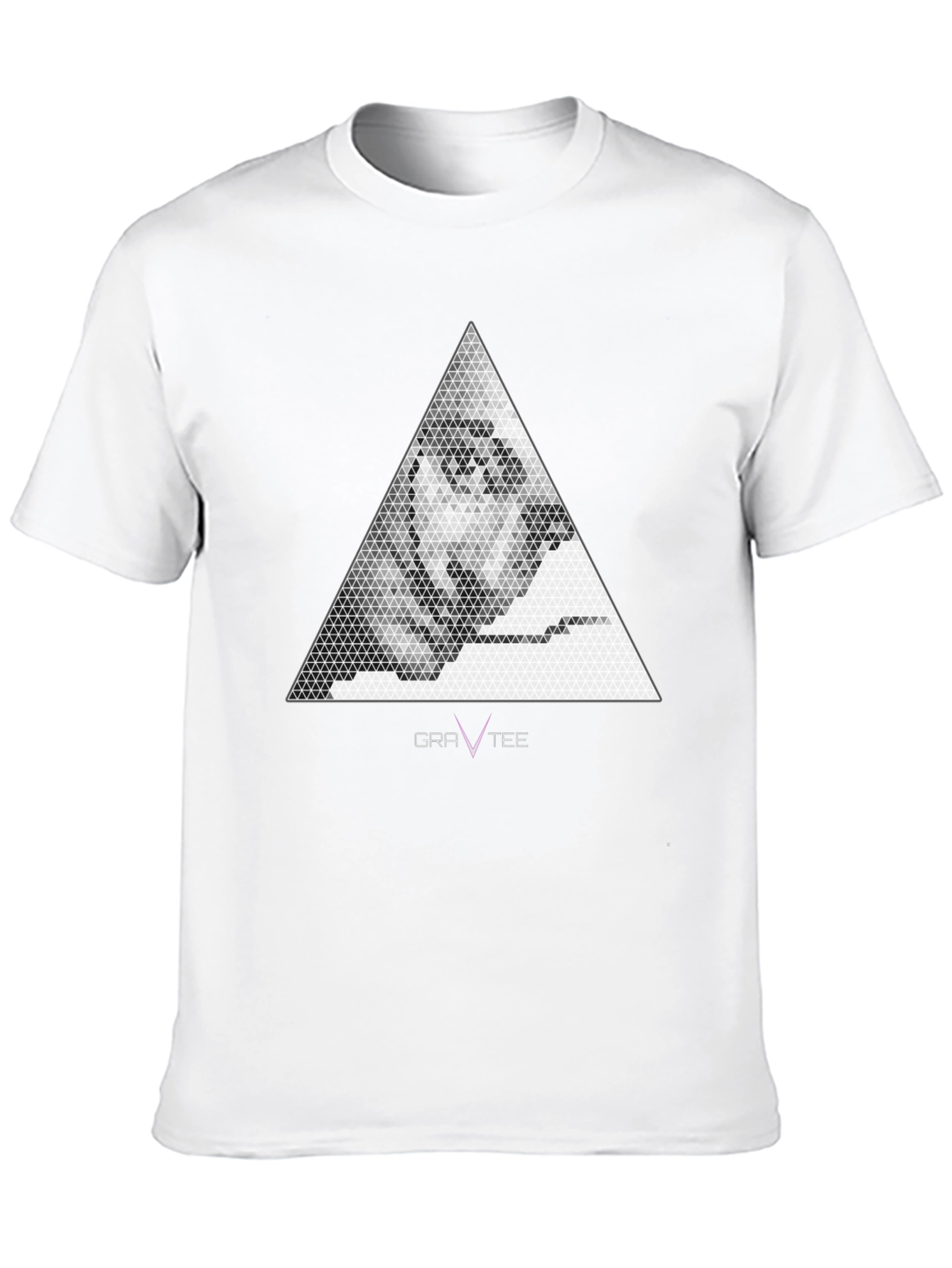 Geometric Face Graphic Tee - Mens Black T-Shirt