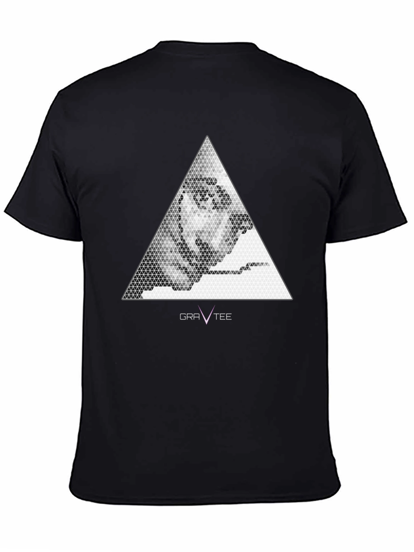 Geometric Face Graphic Tee - Mens Black T-Shirt