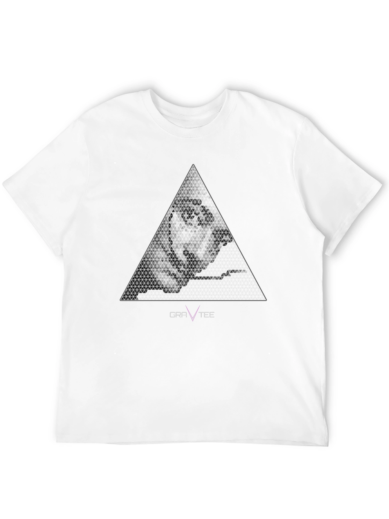 Geometric Face Graphic Tee - Mens Black T-Shirt