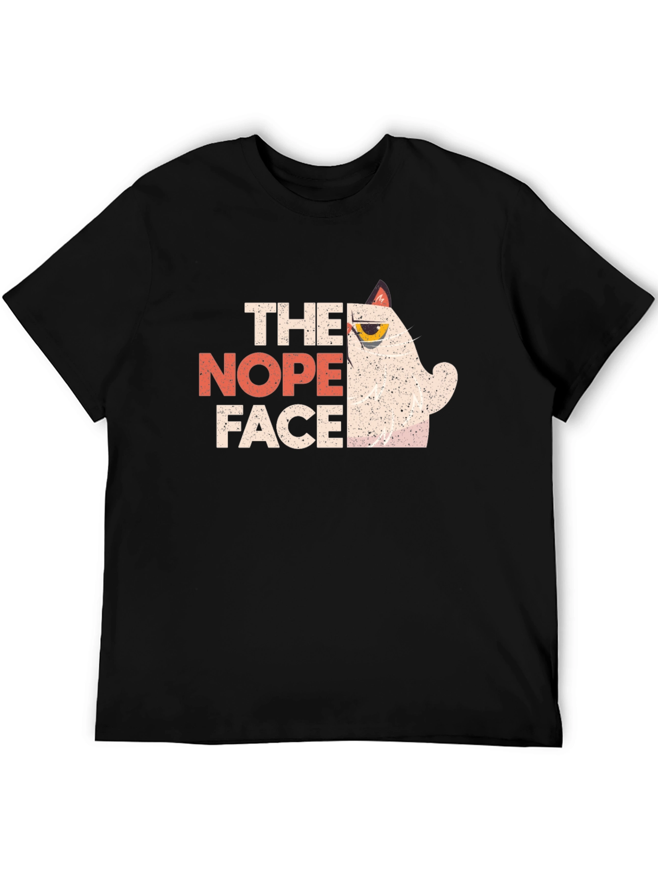 The Nope Face Grumpy Cat Graphic T-Shirt