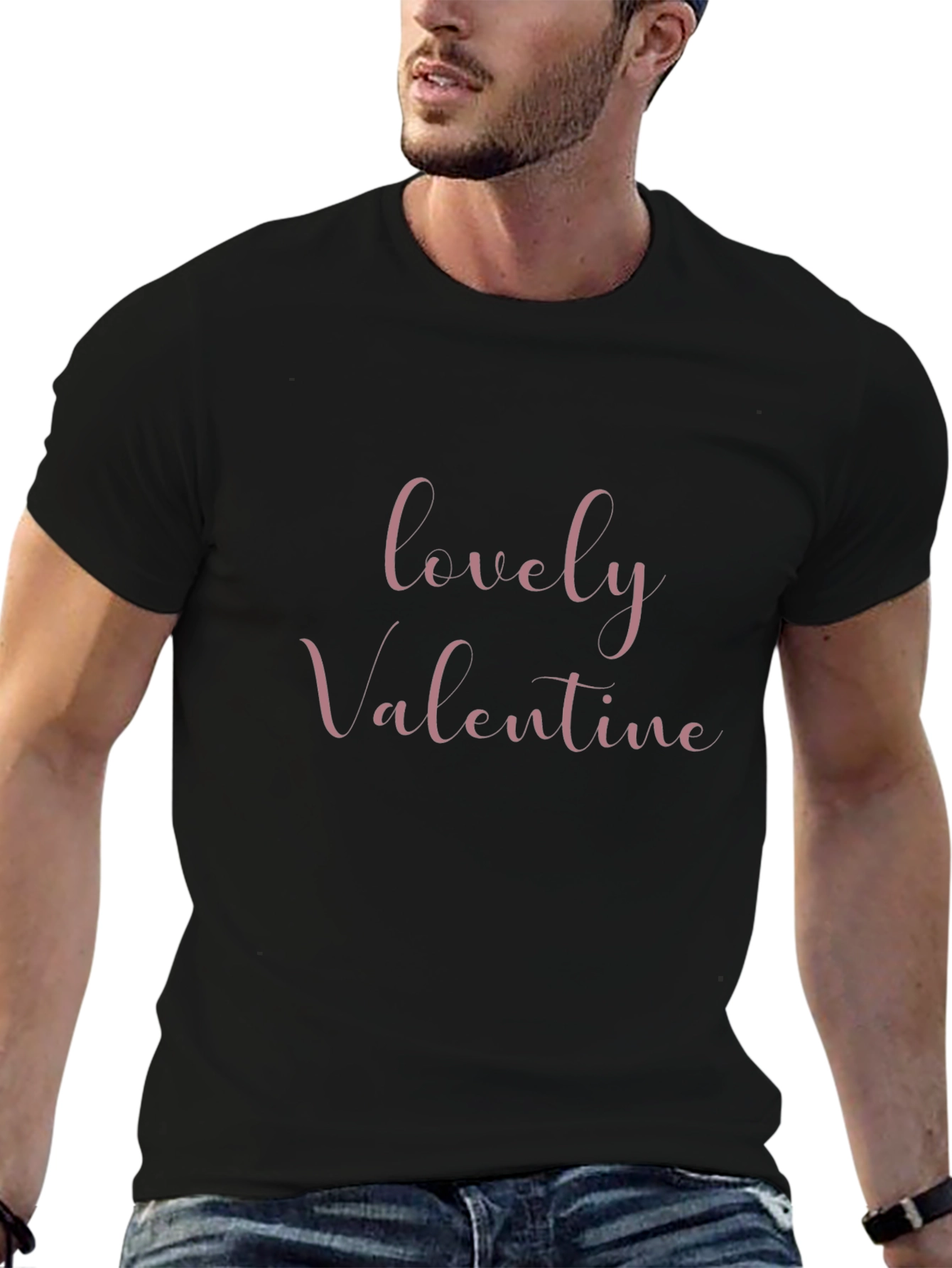Lovely Valentine Black T-Shirt