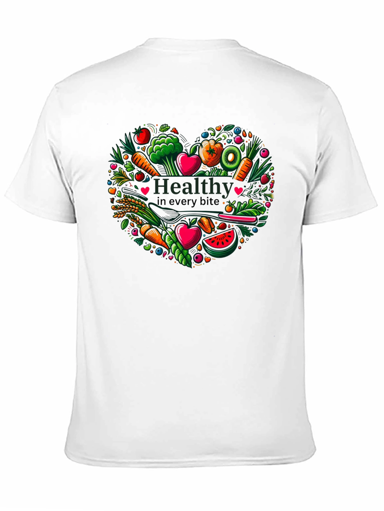 Healthy Bites Heart Graphic T-Shirt