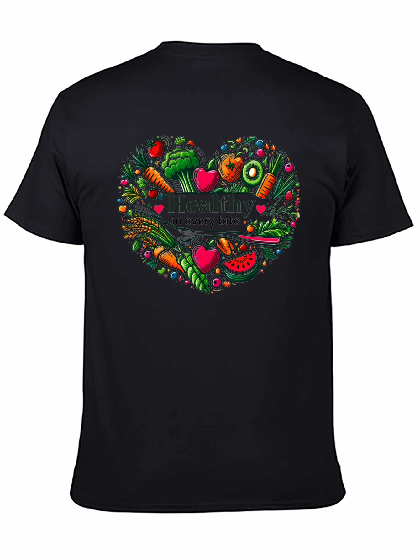 Healthy Bites Heart Graphic T-Shirt