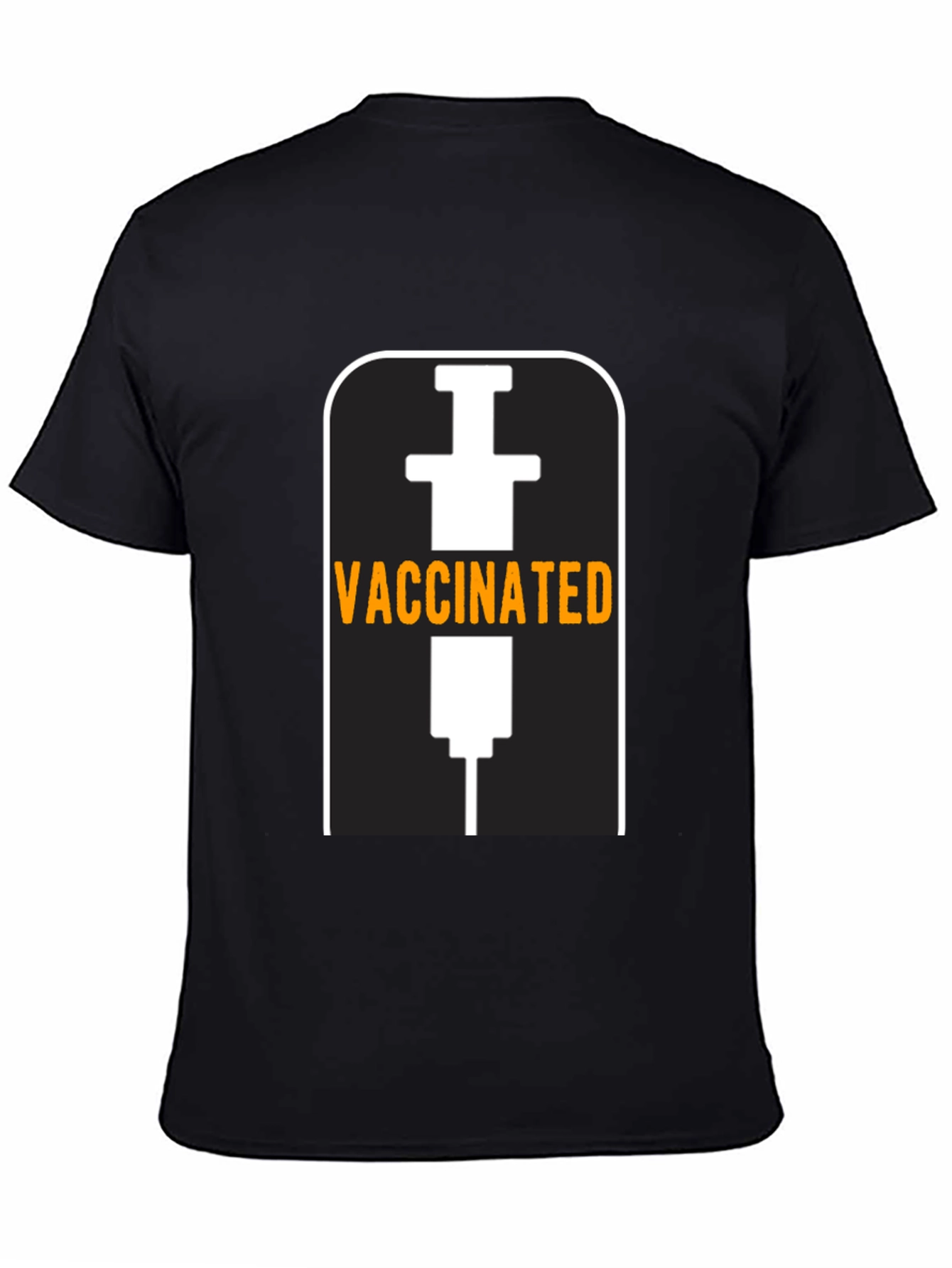 Vaccinated T-Shirt - Black - Novelty Design