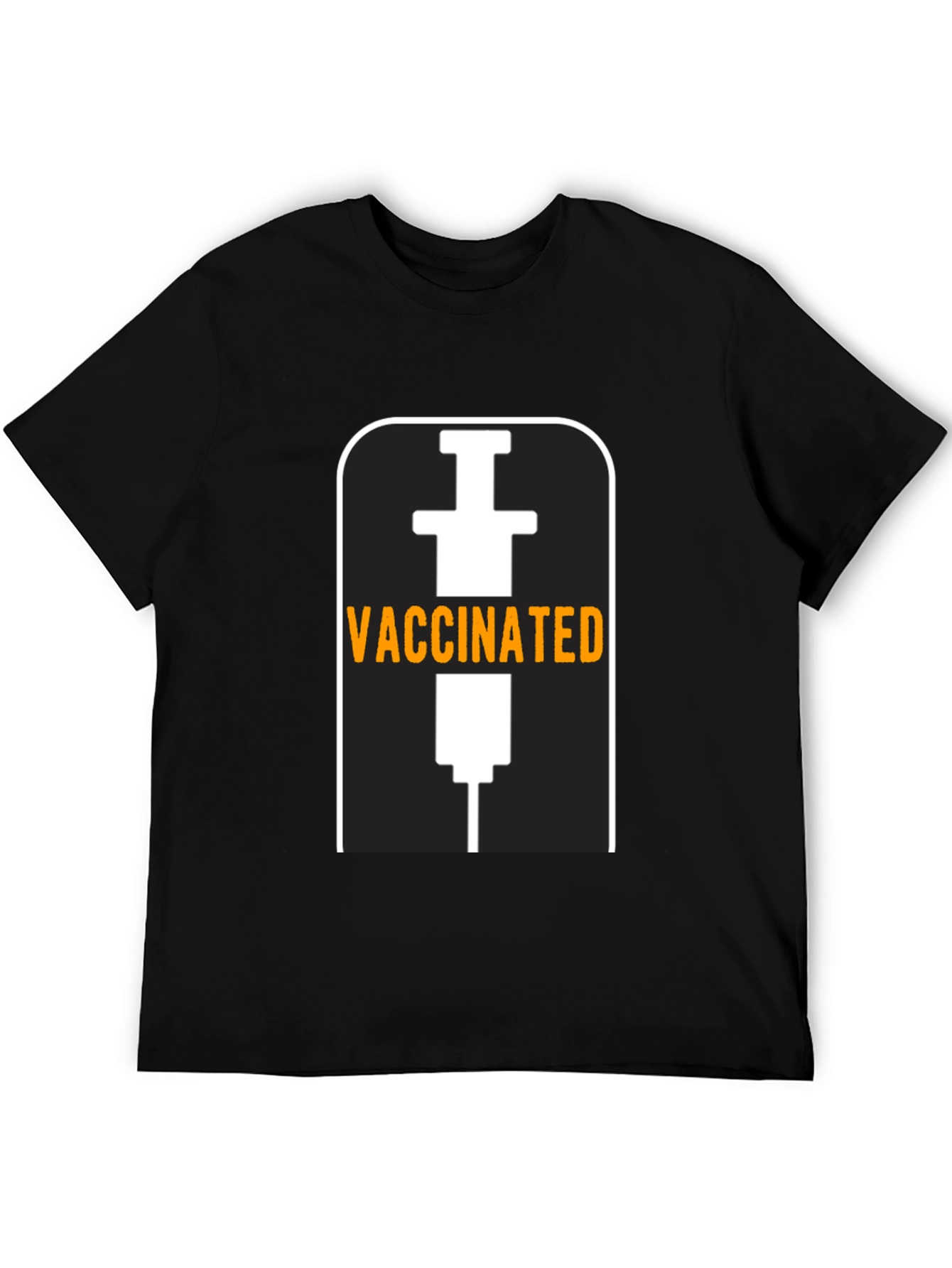 Vaccinated T-Shirt - Black - Novelty Design