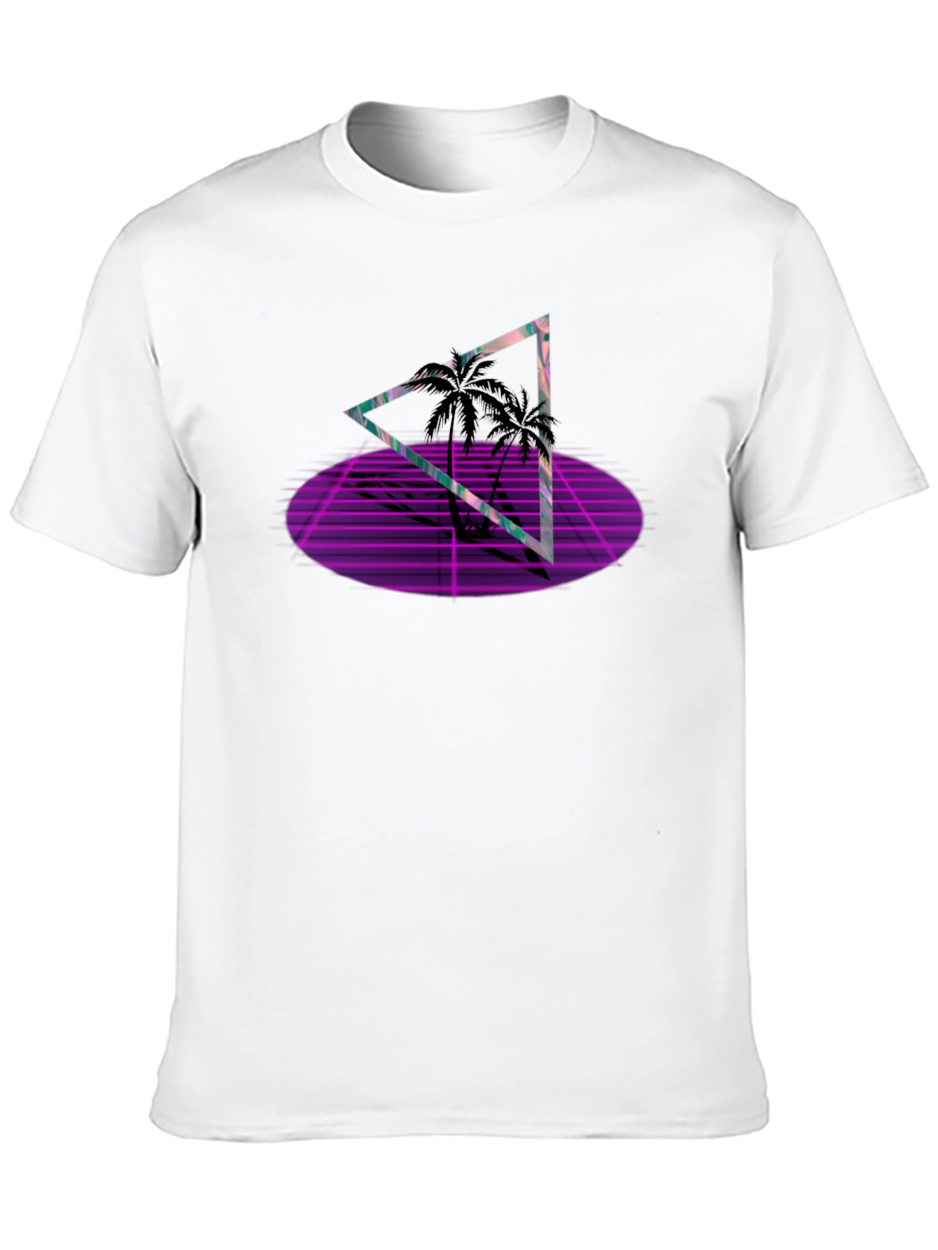 Retro Palm Triangle Black T-Shirt