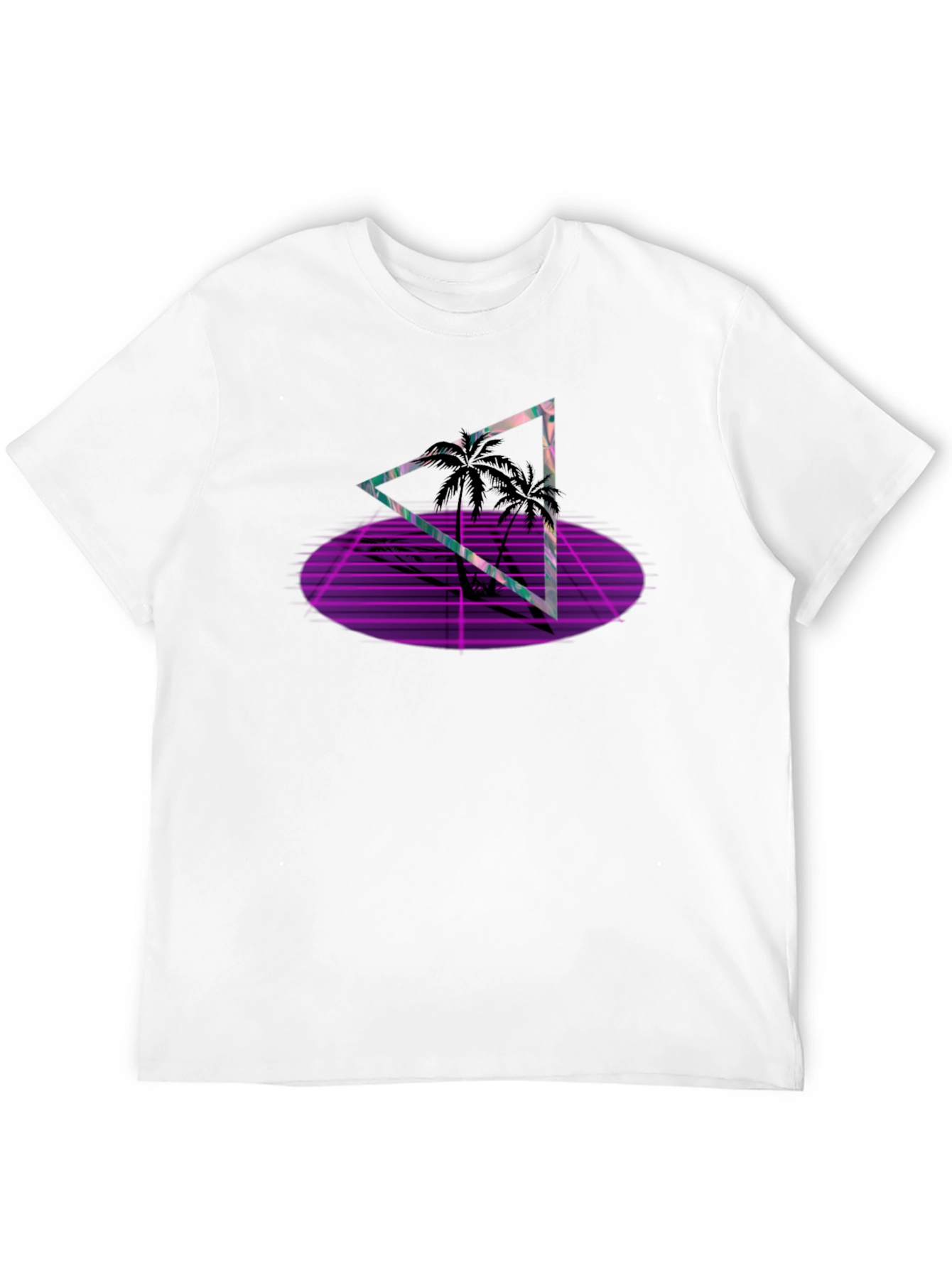 Retro Palm Triangle Black T-Shirt