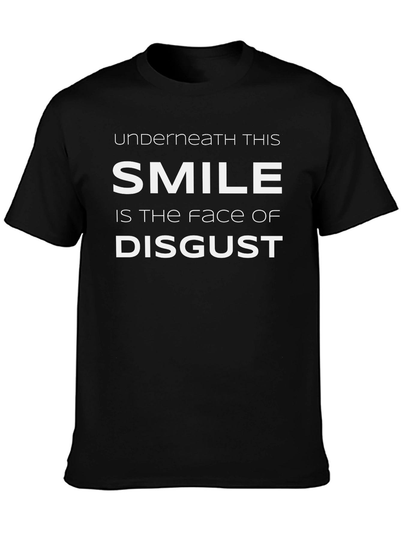 Smile Disgust Graphic Tee - Sarcastic Humor T-Shirt