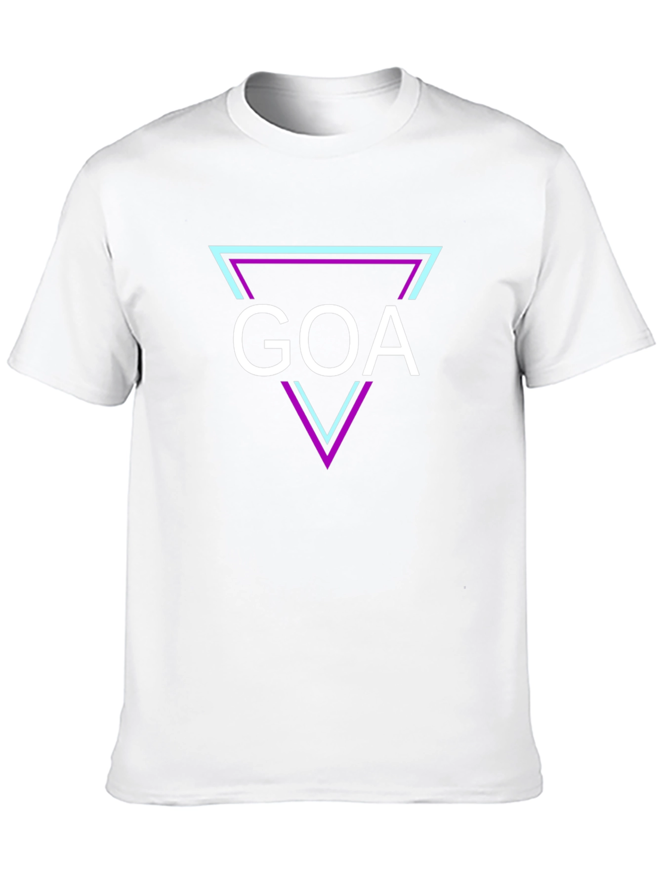 GOA Triangle Graphic Tee - Retro Style Black T-Shirt
