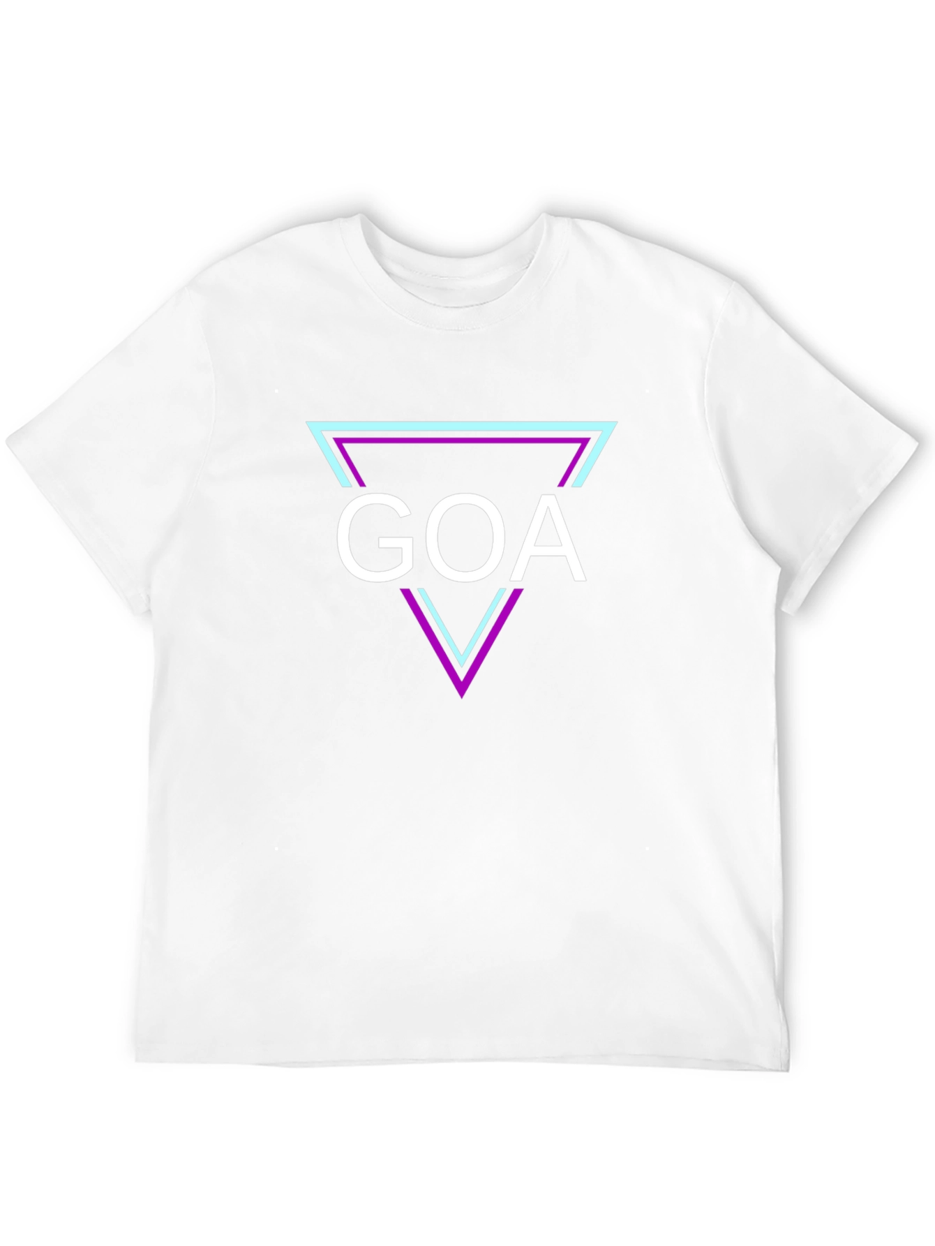 GOA Triangle Graphic Tee - Retro Style Black T-Shirt