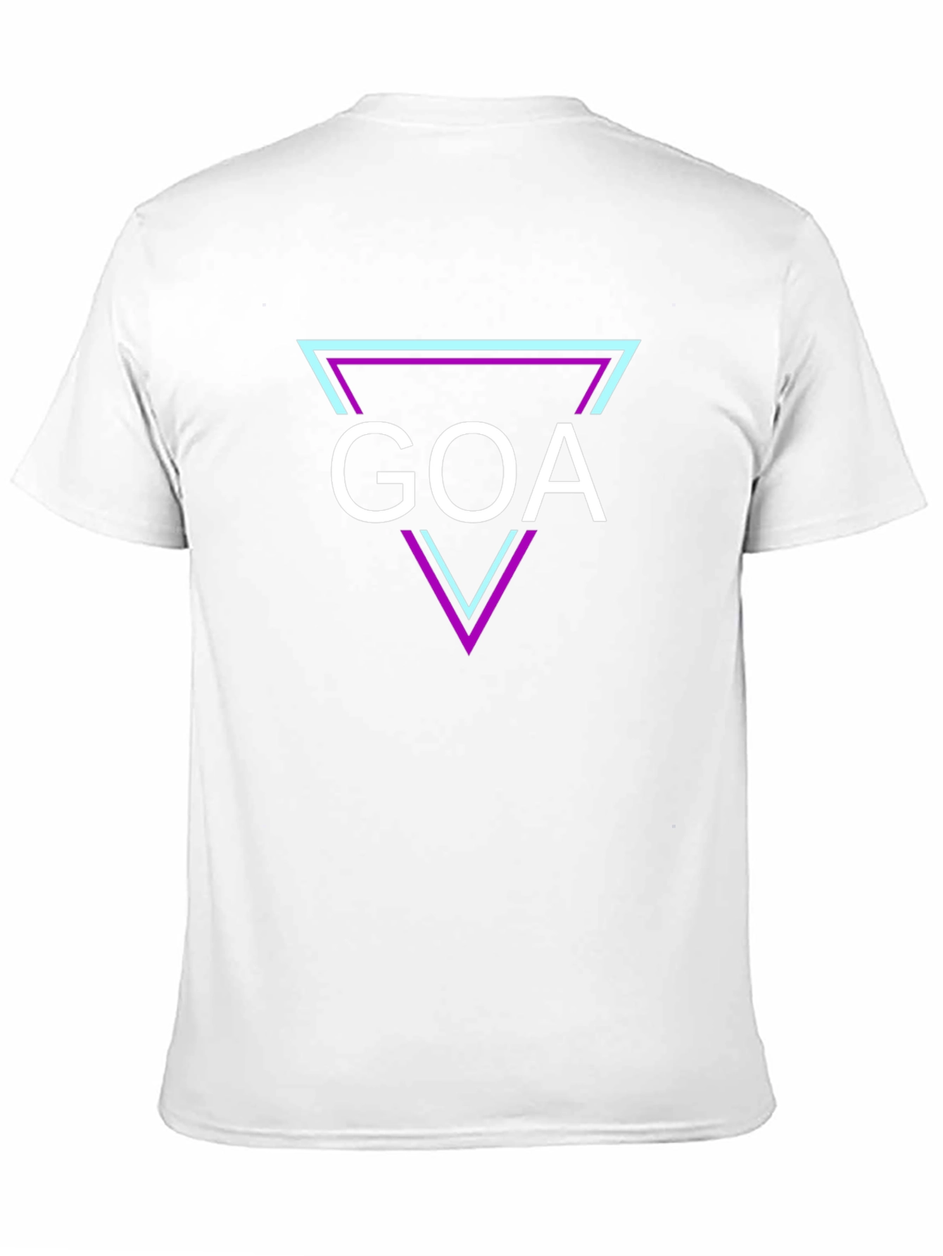 GOA Triangle Graphic Tee - Retro Style Black T-Shirt