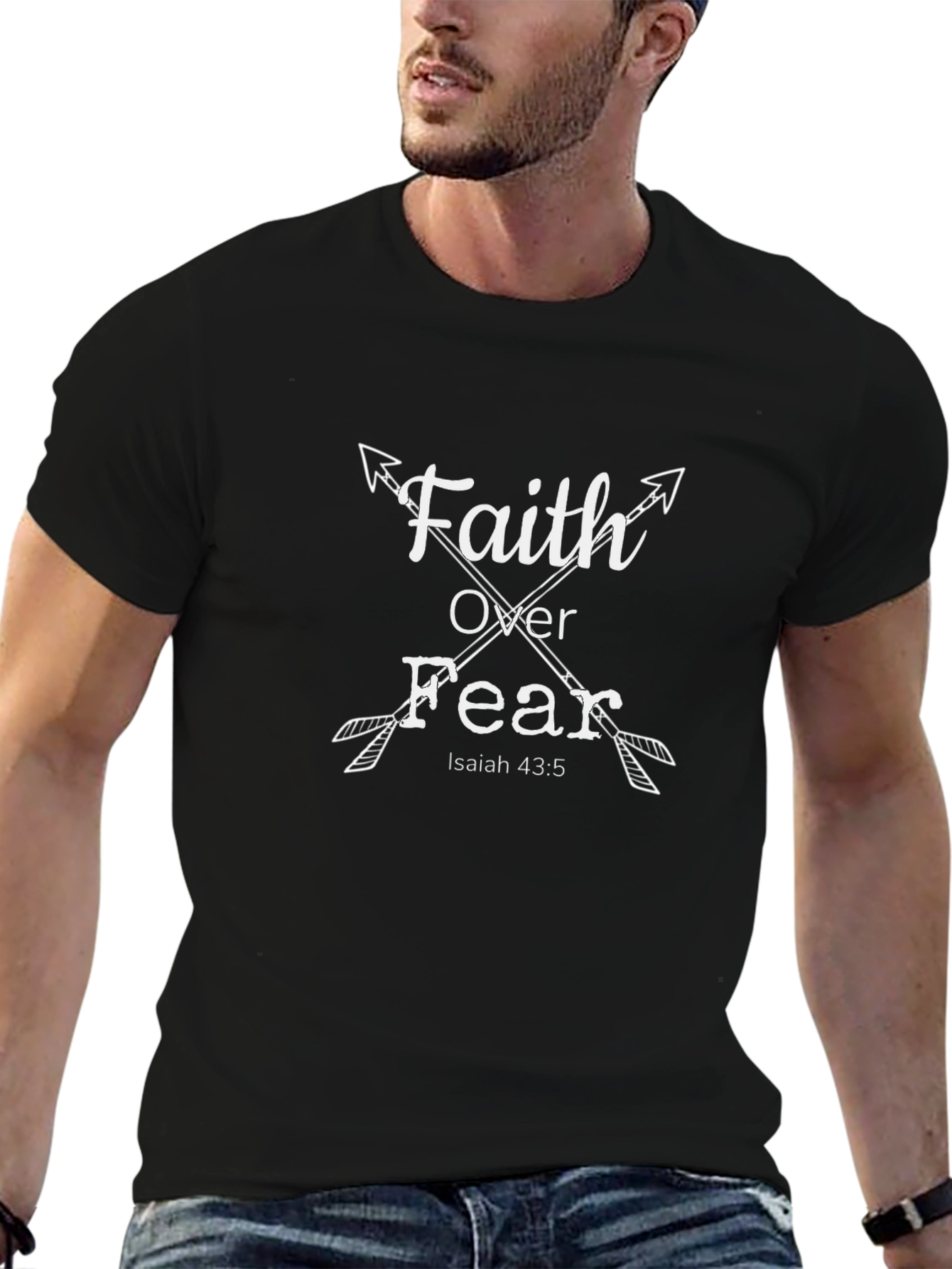 Faith Over Fear Arrow Graphic T-Shirt