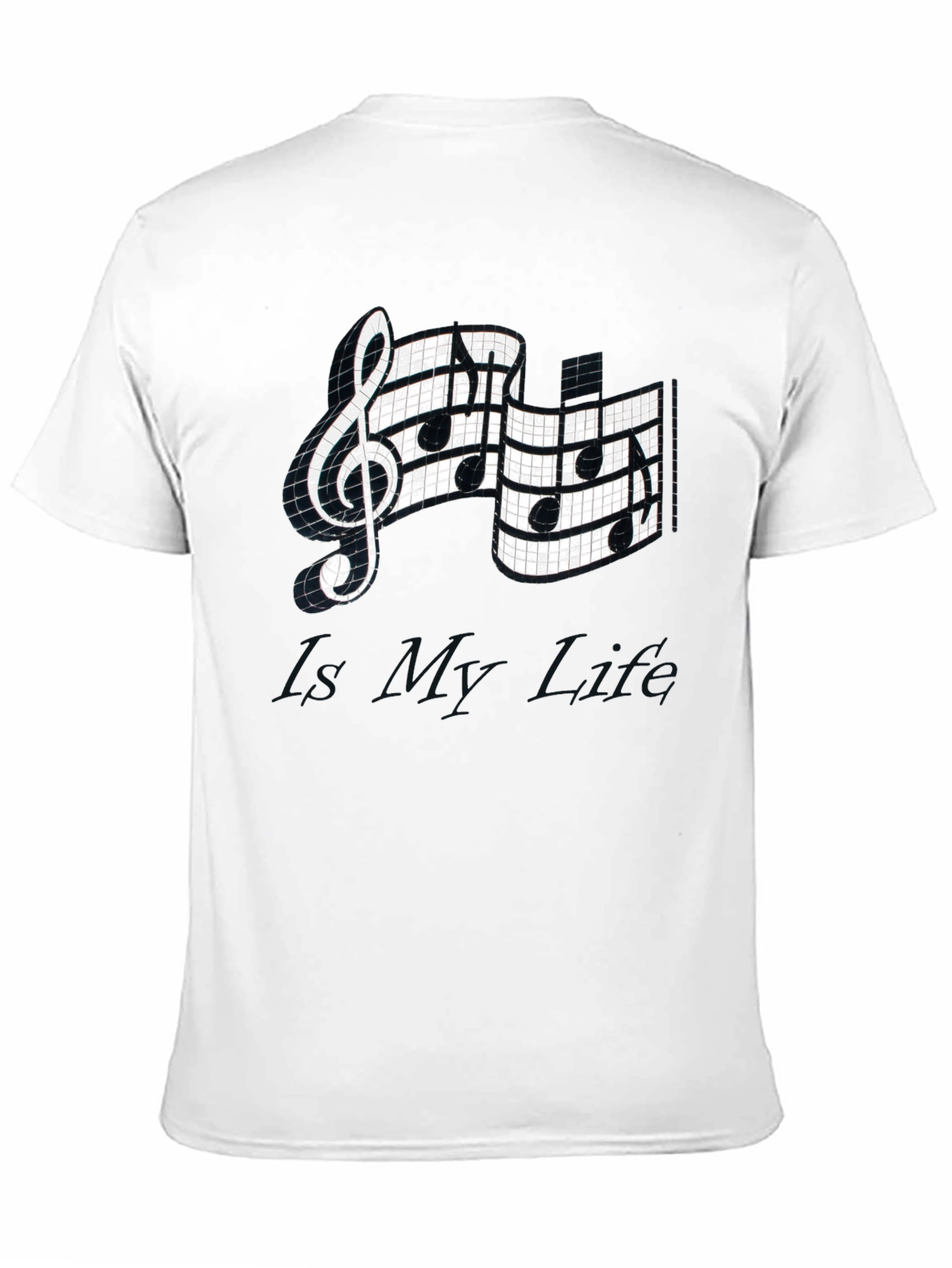 Musical Note Graphic Tee - Stylish Black T-Shirt