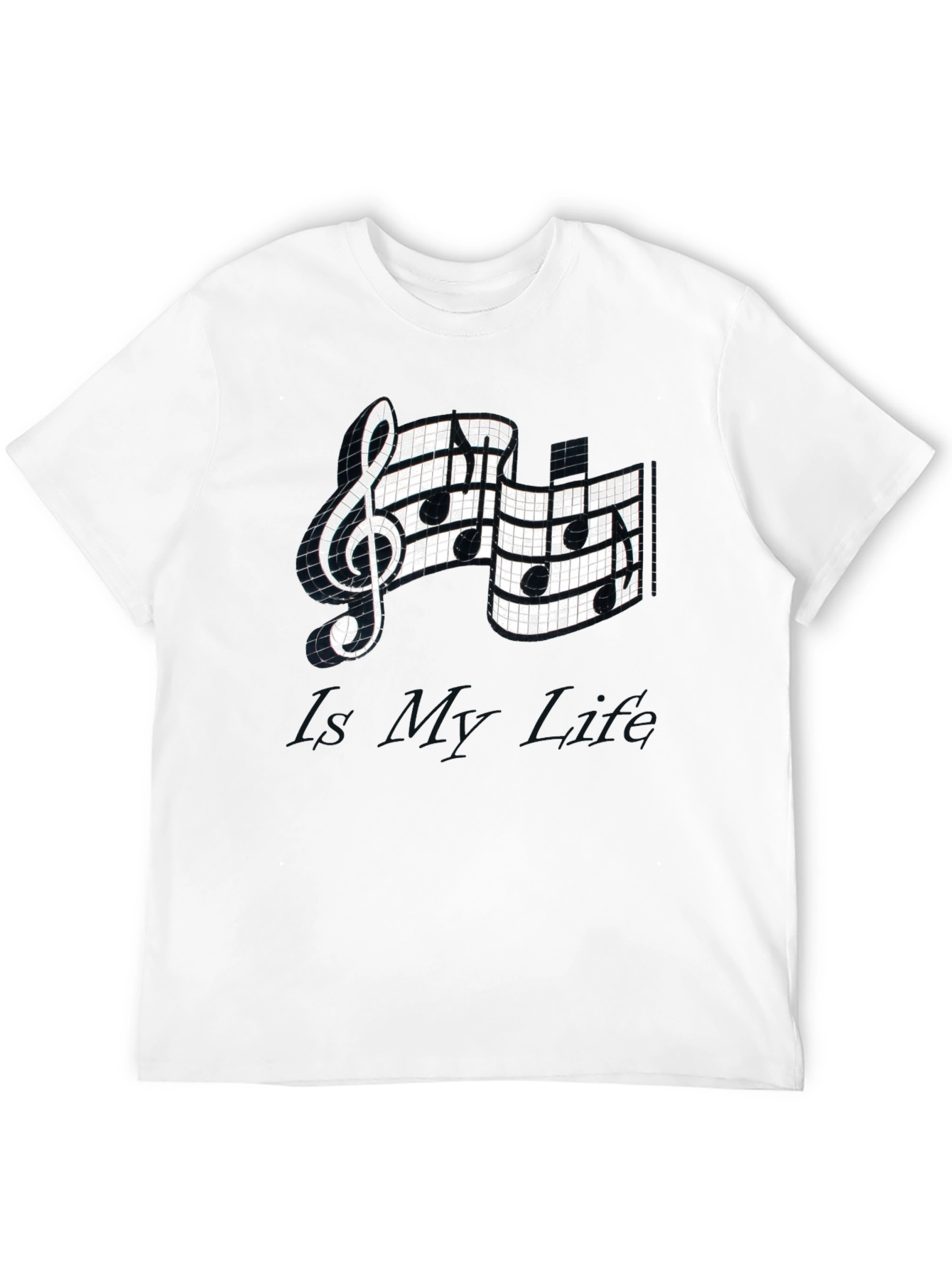 Musical Note Graphic Tee - Stylish Black T-Shirt