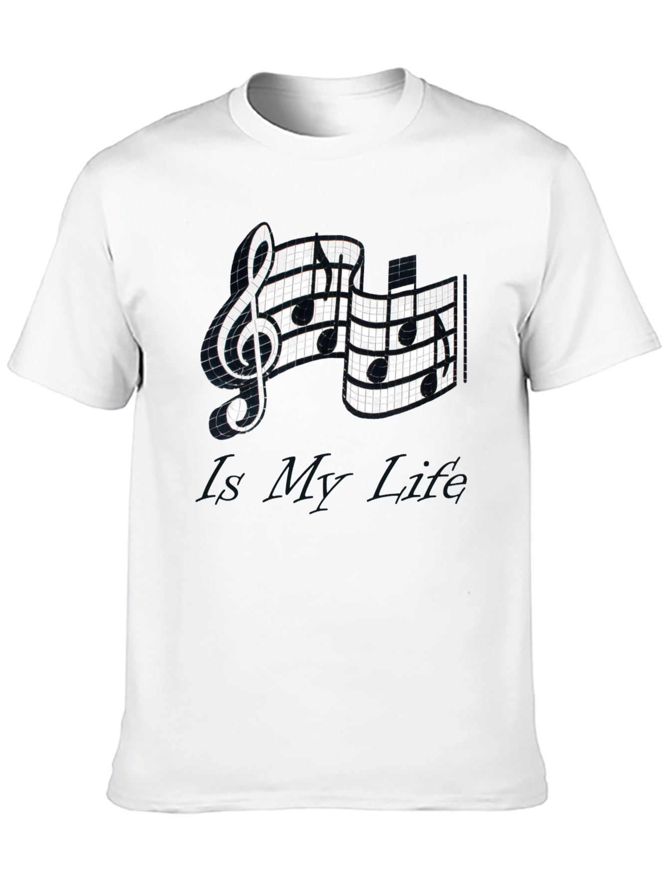 Musical Note Graphic Tee - Stylish Black T-Shirt