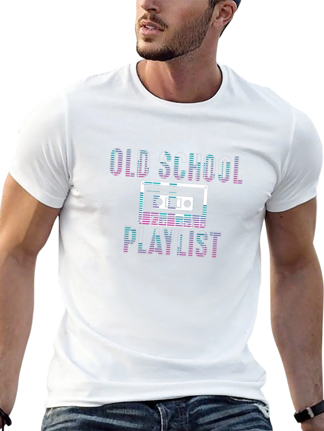 Retro Old School Playlist Graphic T-Shirt