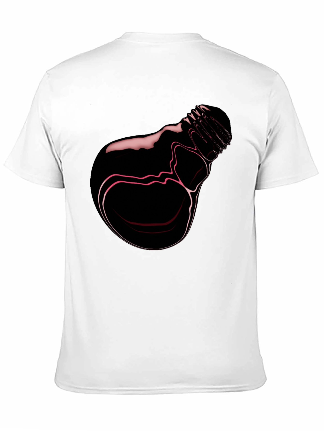 Abstract Lightbulb Graphic Tee - Stylish Black T-Shirt