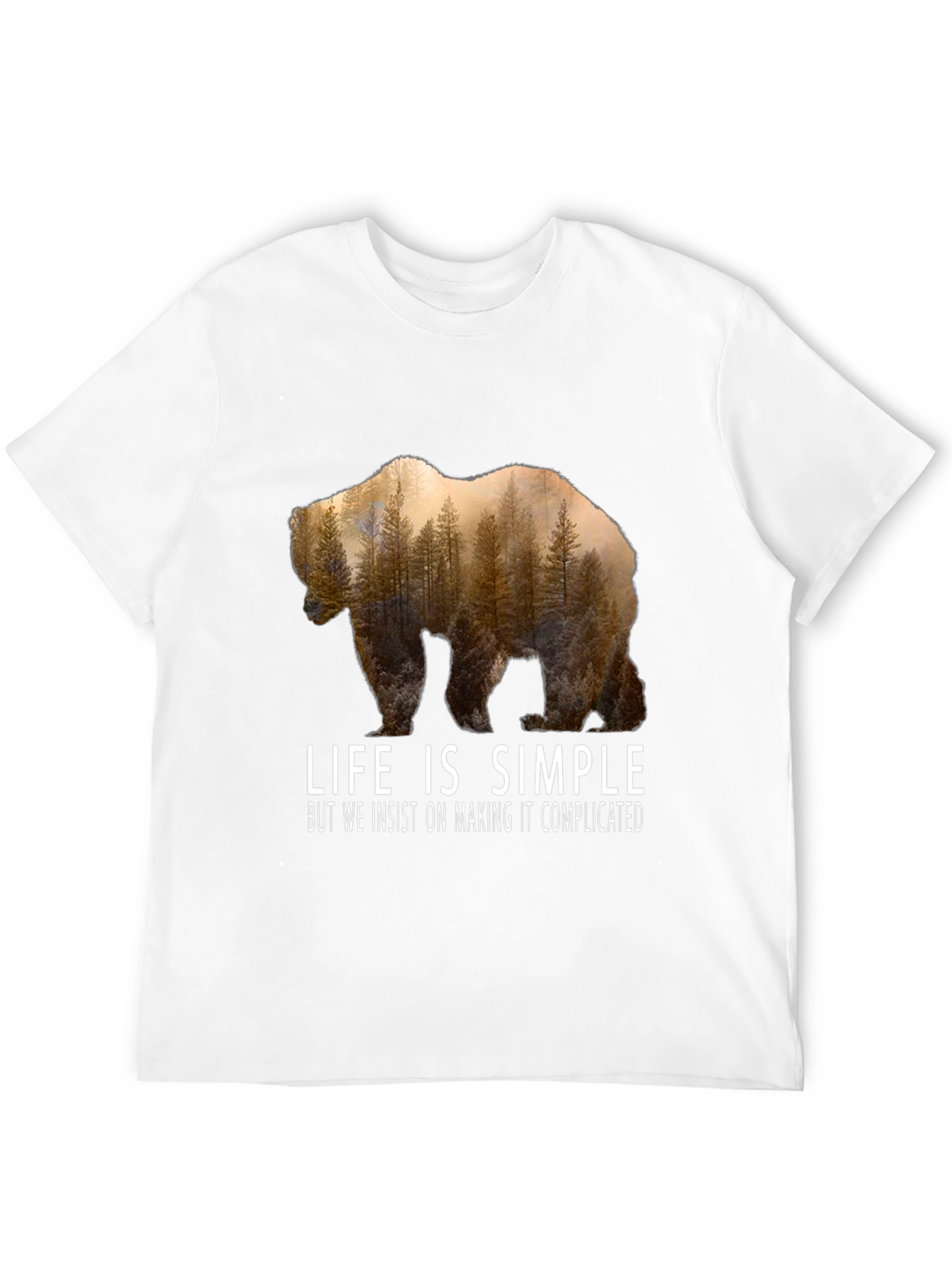 Life is Simple Bear Graphic T-Shirt