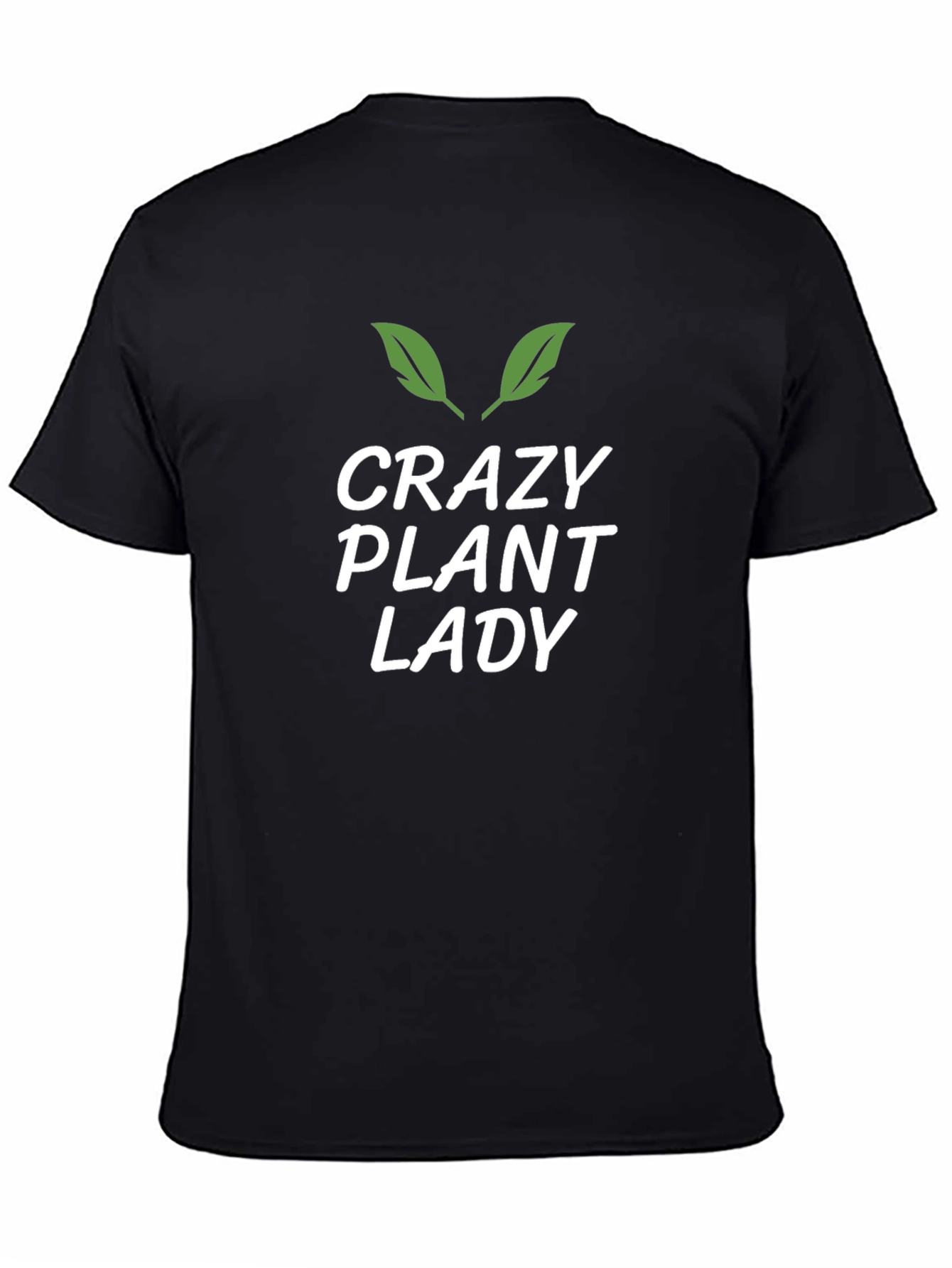 Crazy Plant Lady Graphic Tee - Black Cotton T-Shirt
