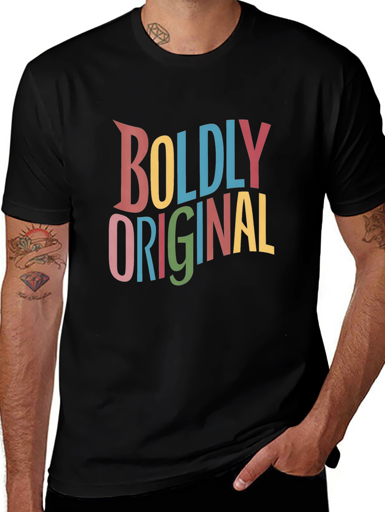 Boldly Original Graphic T-Shirt - Black Cotton Tee