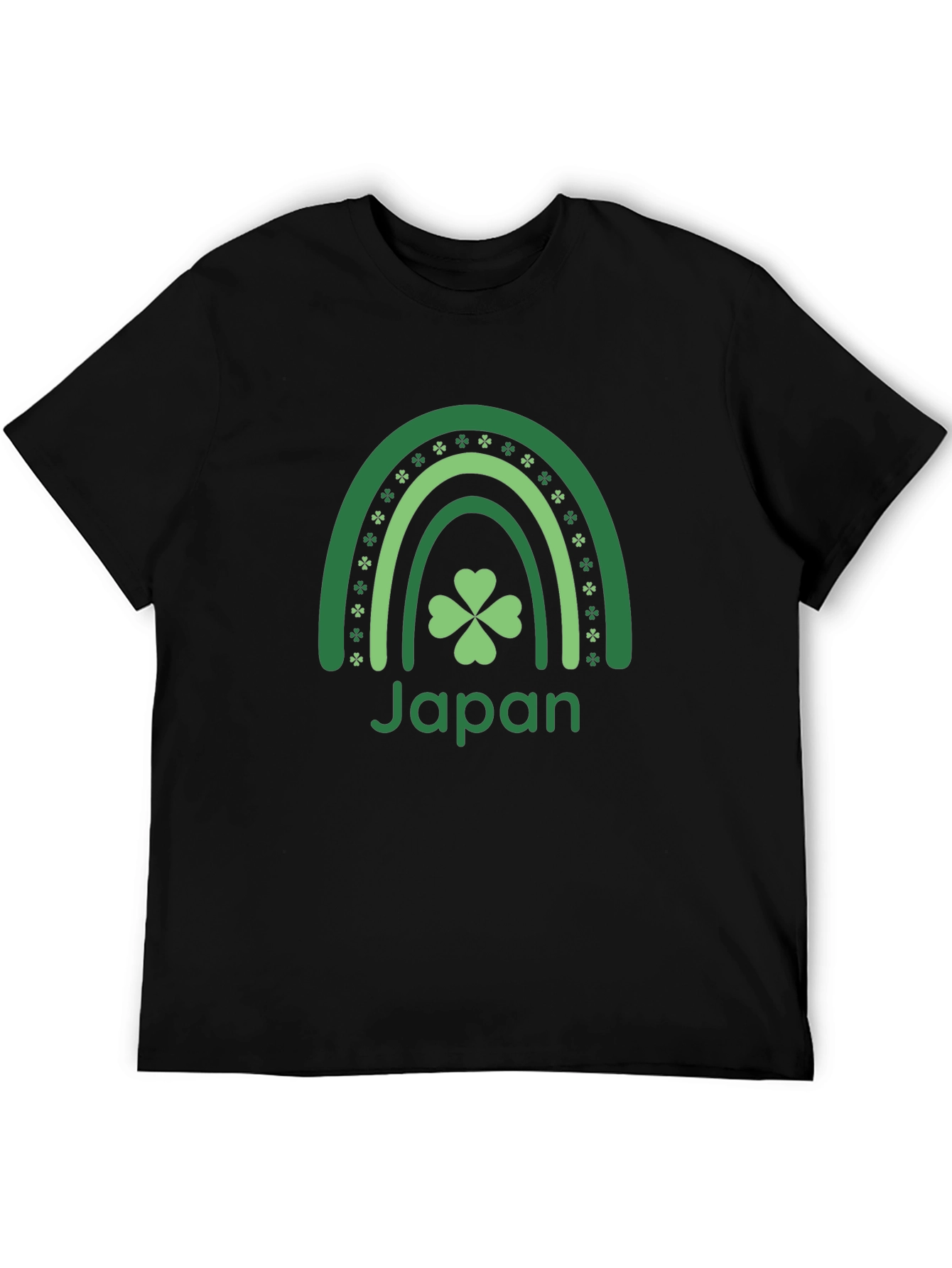 St. Patricks Day Japan Shamrock Rainbow Graphic Tee