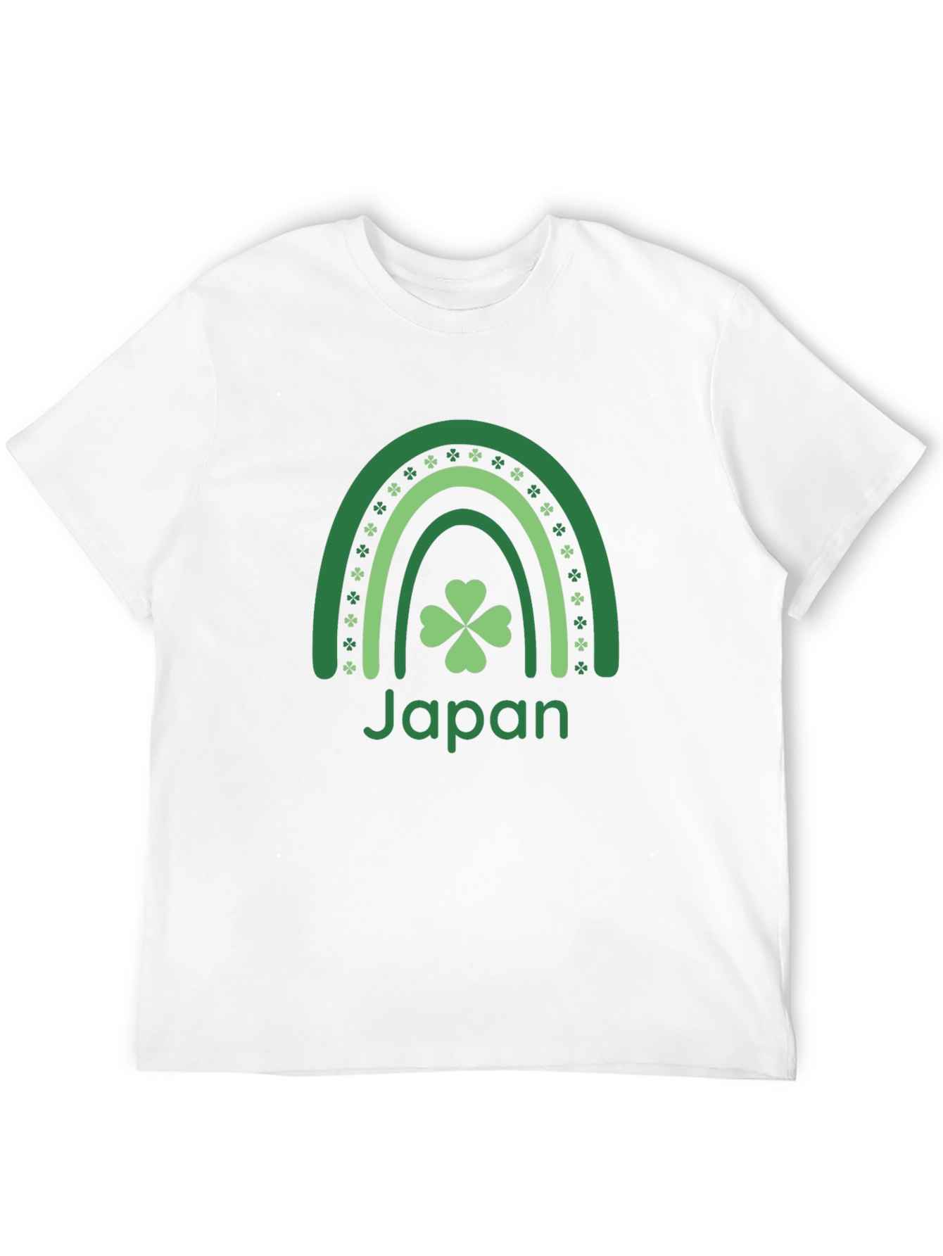 St. Patricks Day Japan Shamrock Rainbow Graphic Tee