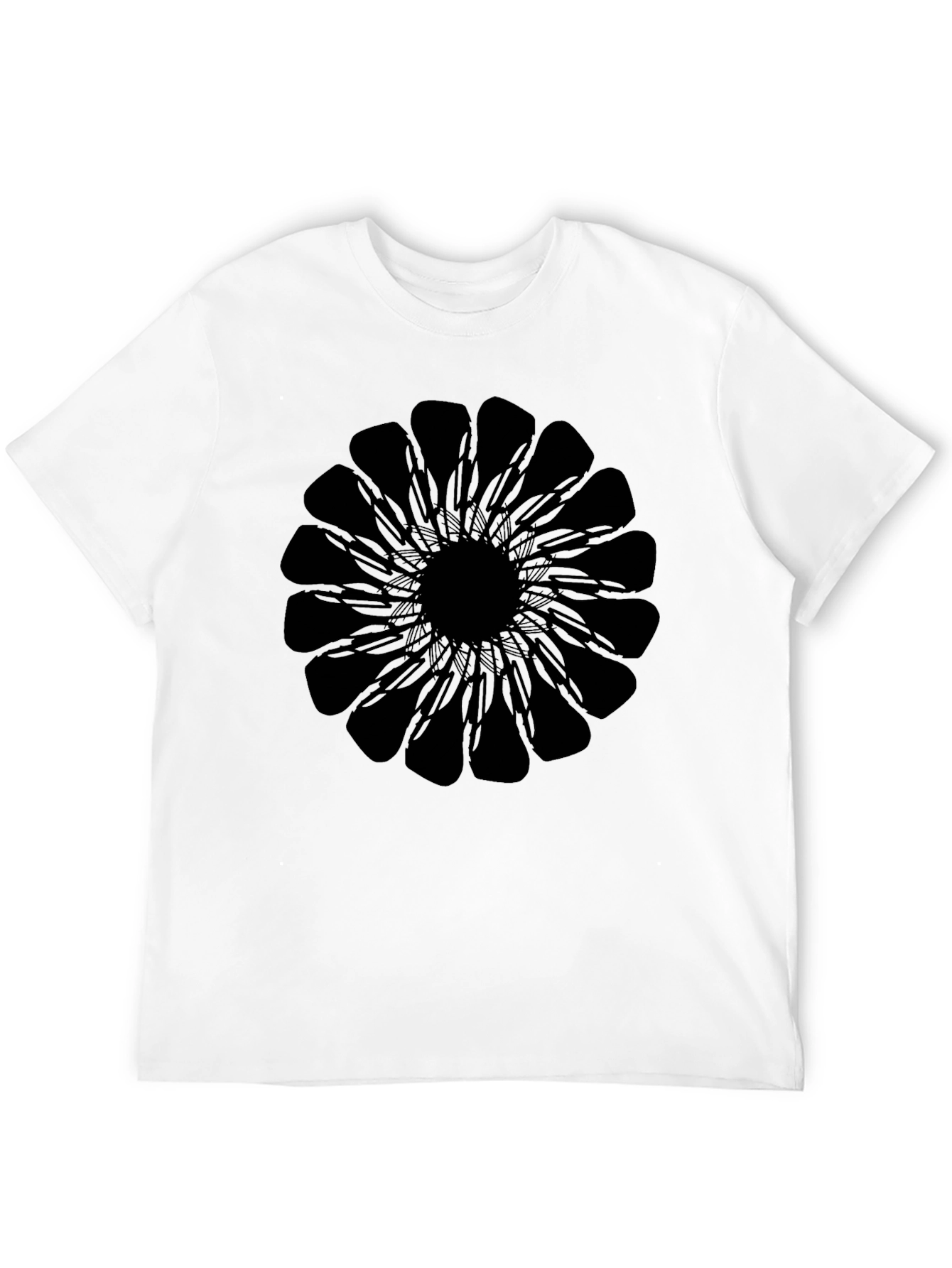 Black Mandala Graphic Tee - Stylish & Unique Design