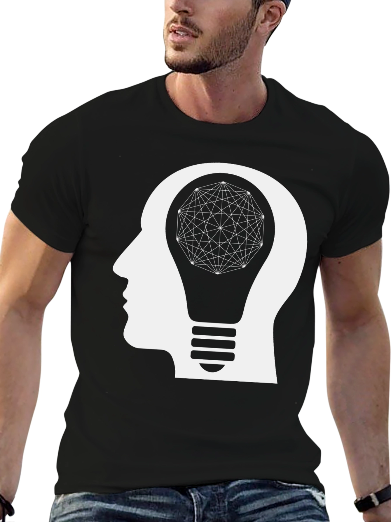 Enlightened Mind T-Shirt - Geometric Brain Power