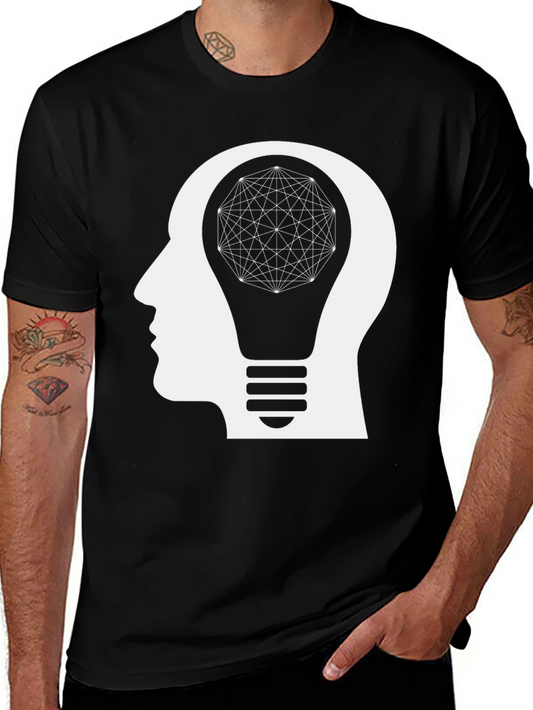 Enlightened Mind T-Shirt - Geometric Brain Power