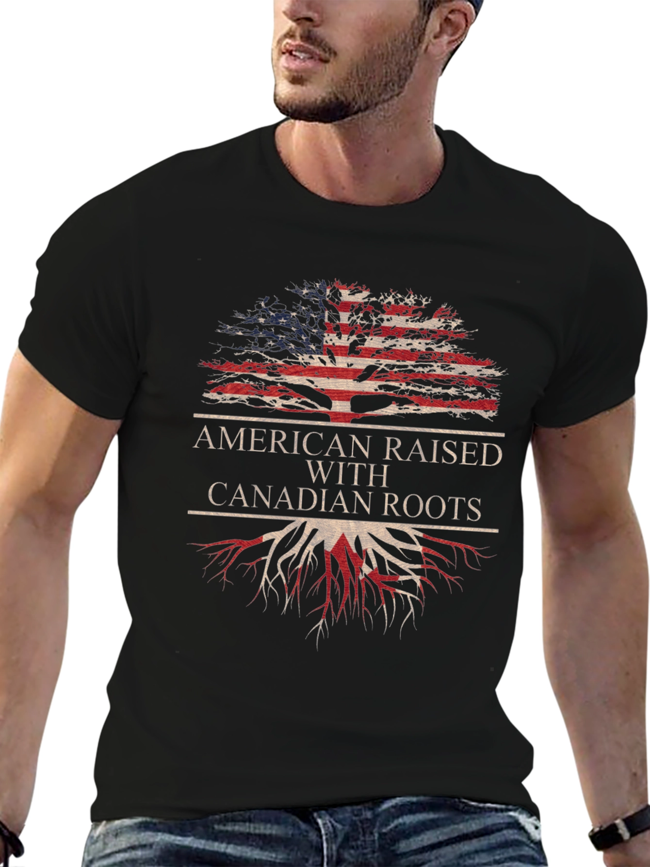 American Raised with Canadian Roots T-Shirt