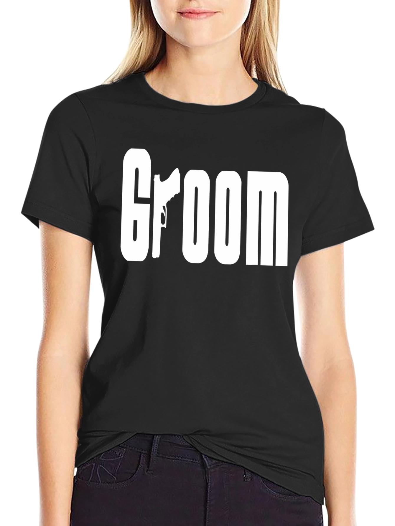 Groom Graphic Tee - Gun Silhouette Design