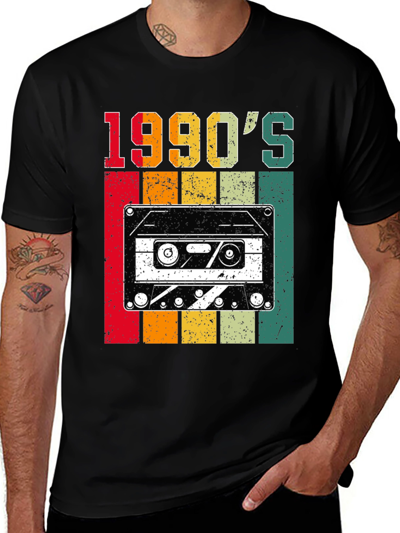 Retro 1990s Cassette Tape Graphic T-Shirt