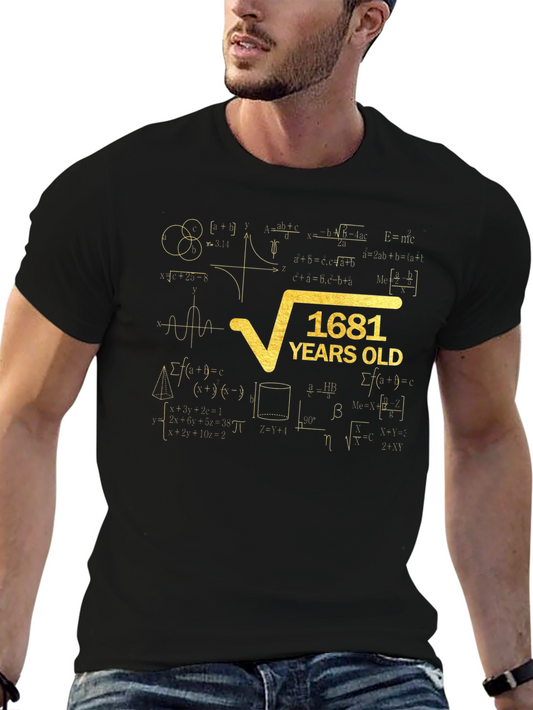 Funny Math Square Root 41st Birthday T-Shirt
