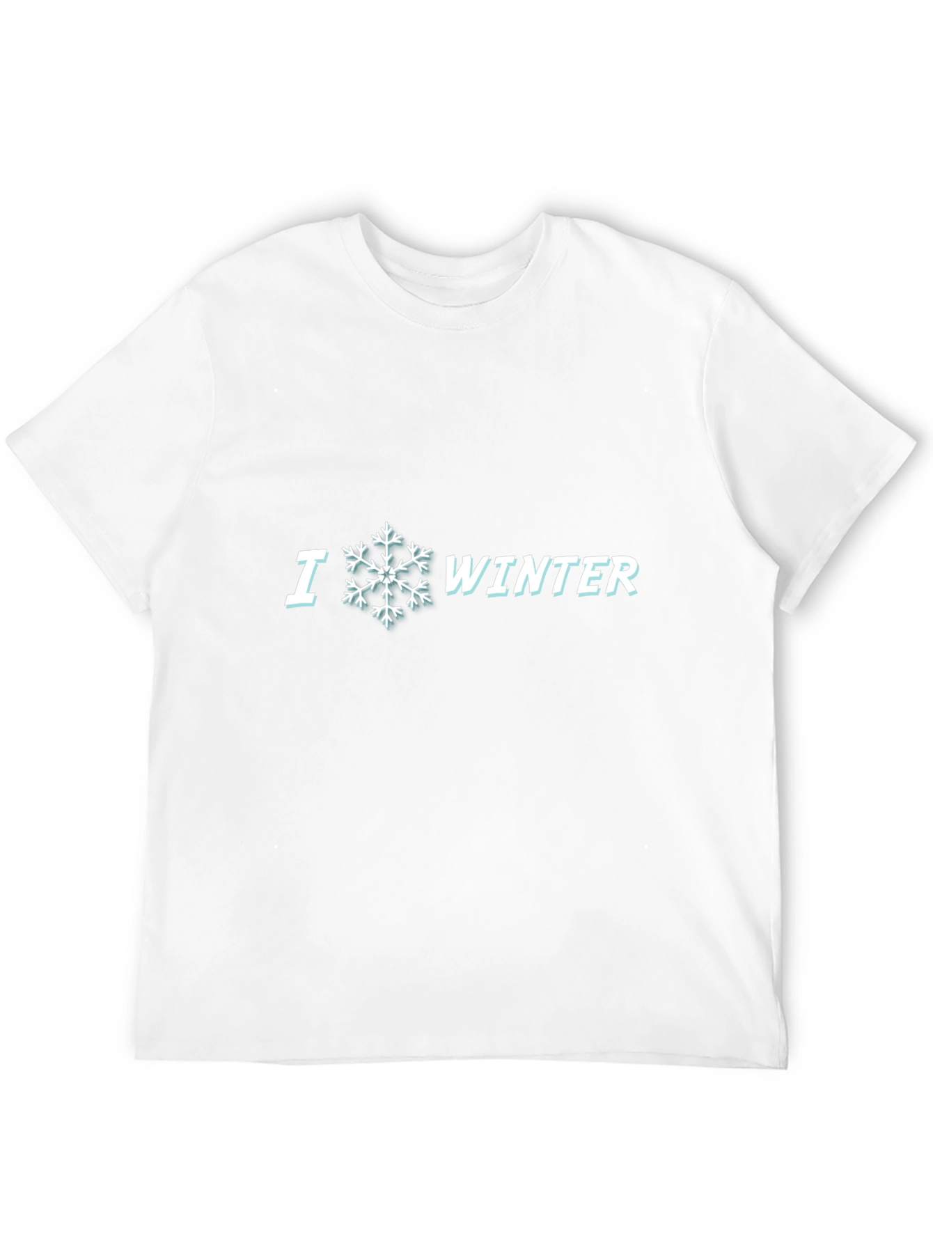 I Heart Winter Snowflake Graphic Tee - Black
