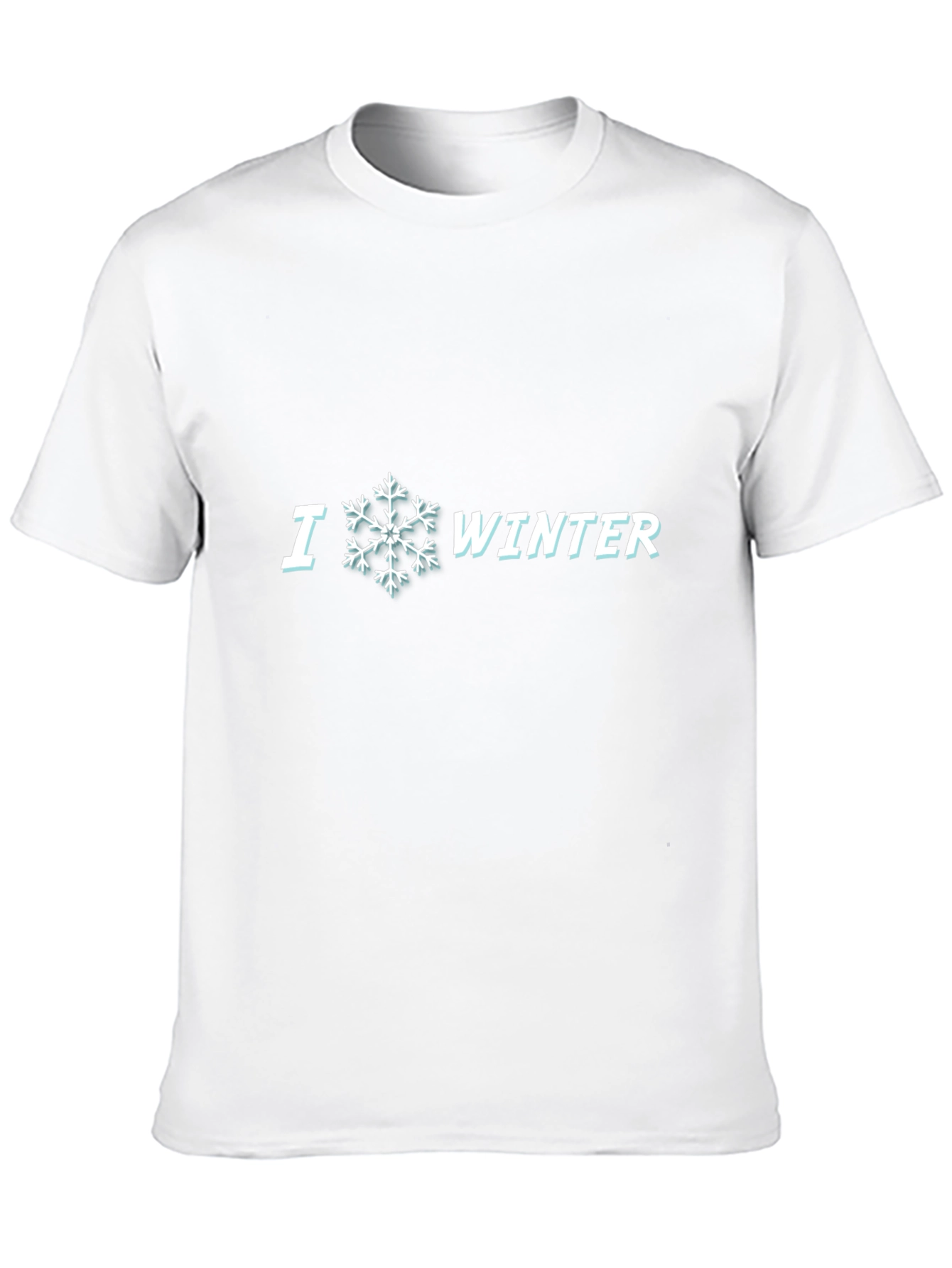 I Heart Winter Snowflake Graphic Tee - Black